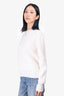 Peter Do Off-White Side-Slit Crew-Neck Sweater Size M