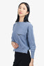 Brunello Cucinelli Blue Cashmere Beaded Sweater Size XS