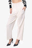 Brunello Cucinelli Off White Wool Trousers Size 2