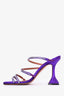Amina Muadi Purple Sating Crystal Heels Size 35.5
