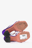 Amina Muadi Purple Sating Crystal Heels Size 35.5