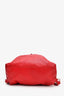 Longchamp Red Leather Le Pliage "Sac A Dos" Backpack