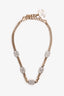 Pre-Loved Chanel™ 2024 Gold Tone Crystal Set CC Chain Link Choker