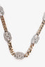 Pre-Loved Chanel™ 2024 Gold Tone Crystal Set CC Chain Link Choker