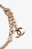 Pre-Loved Chanel™ 2024 Gold Tone Crystal Set CC Chain Link Choker