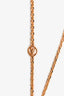 Louis Vuitton Gold Tone Faux Pearl Hot Air Balloon Pendant Necklace