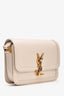 Saint Laurent 2023 White Leather Small Solferino Crossbody
