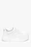 Gucci White Leather GG Embossed Sneaker Size 37.5