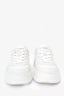 Gucci White Leather GG Embossed Sneaker Size 37.5