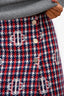 Maje Red/Blue Tweed Mini Skirt Size 36