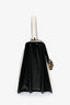 Bvlgari White/Black Leather 'Serpenti' Small Top Handle with Strap