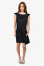 Patou Black One Ruffle Sleeveless Romper Size 40