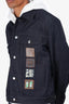 Hermès Navy Horse Stitch Patch Denim Jacket Size 50 Mens