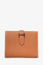 Hermès 2021 Brown Leather Bearn Compact Wallet