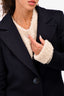 Loro Piana Vintage Navy Blue Virgin Wool Single Breasted Coat Size 10 US