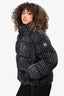 Moncler Grey Velvet Down Puffer Jacket Size 3