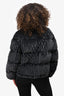 Moncler Grey Velvet Down Puffer Jacket Size 3