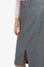 Tom Ford Black/White Wool Knee Length Pencil Skirt Size 40