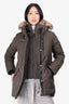Mackage Green Puffer Jacket with Fur Hood Size S