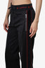Givenchy Black/Red Velvet Side Panel Sweatpants Size 36