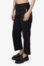 Givenchy Black/Red Velvet Side Panel Sweatpants Size 36