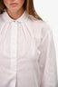 Sandro White Collared Logo Collared Shirt Size 1