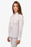 Sandro White Collared Logo Collared Shirt Size 1