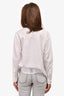 Sandro White Collared Logo Collared Shirt Size 1