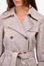 Salvatore Ferragamo Vintage Purple Belted Trench Coat Size 38