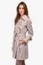 Salvatore Ferragamo Vintage Purple Belted Trench Coat Size 38