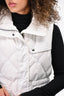 Burberry London White Down Zip Vest Size S