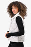 Burberry London White Down Zip Vest Size S