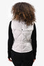 Burberry London White Down Zip Vest Size S