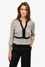 St. John Couture White/Black Zip Evening Jacket Size 6