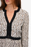 St. John Couture White/Black Zip Evening Jacket Size 6
