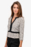 St. John Couture White/Black Zip Evening Jacket Size 6