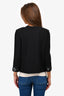 St. John Black Wool Sequin Embellished Single Hook Evening Jacket Size 4