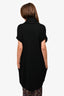 Salvatore Ferragamo Black Wool Cap Sleeve Belted Cardigan Size S