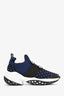 Roger Vivier Navy Nylon Crystal Buckle Sneakers Size 39