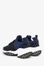 Roger Vivier Navy Nylon Crystal Buckle Sneakers Size 39