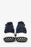Roger Vivier Navy Nylon Crystal Buckle Sneakers Size 39