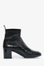 Pierre Hardy Black Crinkle Leather Chelsea Heel Boots Size 39