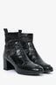 Pierre Hardy Black Crinkle Leather Chelsea Heel Boots Size 39