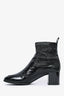 Pierre Hardy Black Crinkle Leather Chelsea Heel Boots Size 39