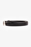 Pre-Loved Chanel™ 2022 Black Leather Silver 'Star CC 5' Belt Size 80