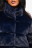 Soia & Kyo Blue Faux Fur Jacket Size M