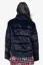 Soia & Kyo Blue Faux Fur Jacket Size M