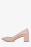 Chloe Pink Leather Scalloped Lauren Pumps Size 39