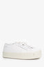 Saint Laurent White Leather Top Sneakers Size 37