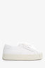 Saint Laurent White Leather Top Sneakers Size 37